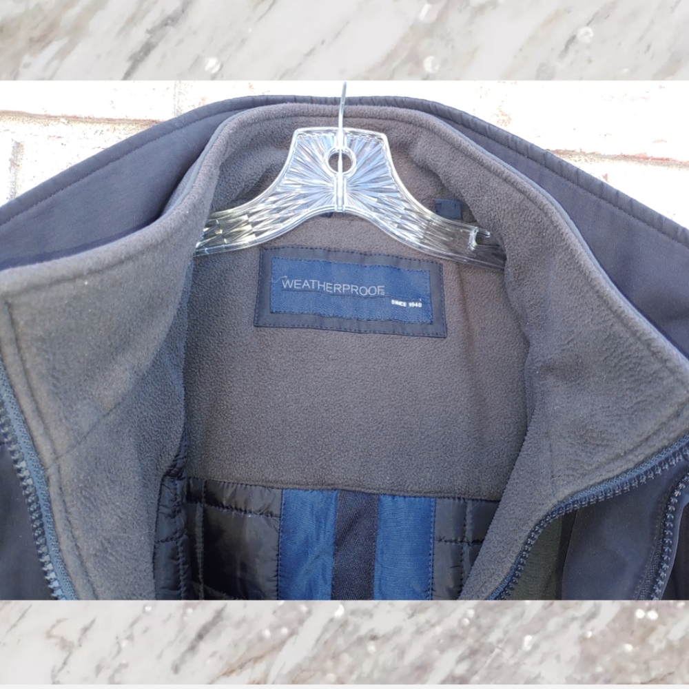 *Weather Ready* Weatherproof Men's Water Resistant Jacket w/Hood Black XL - Picture 5 of 6